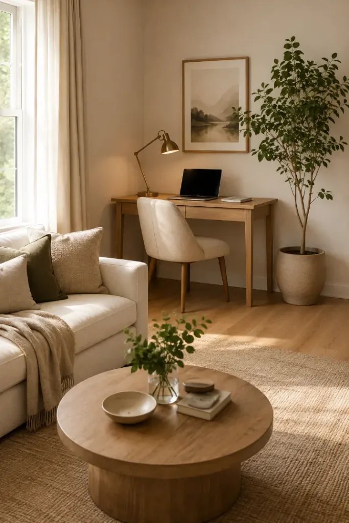 Small Corner Office Idea for the Living Room