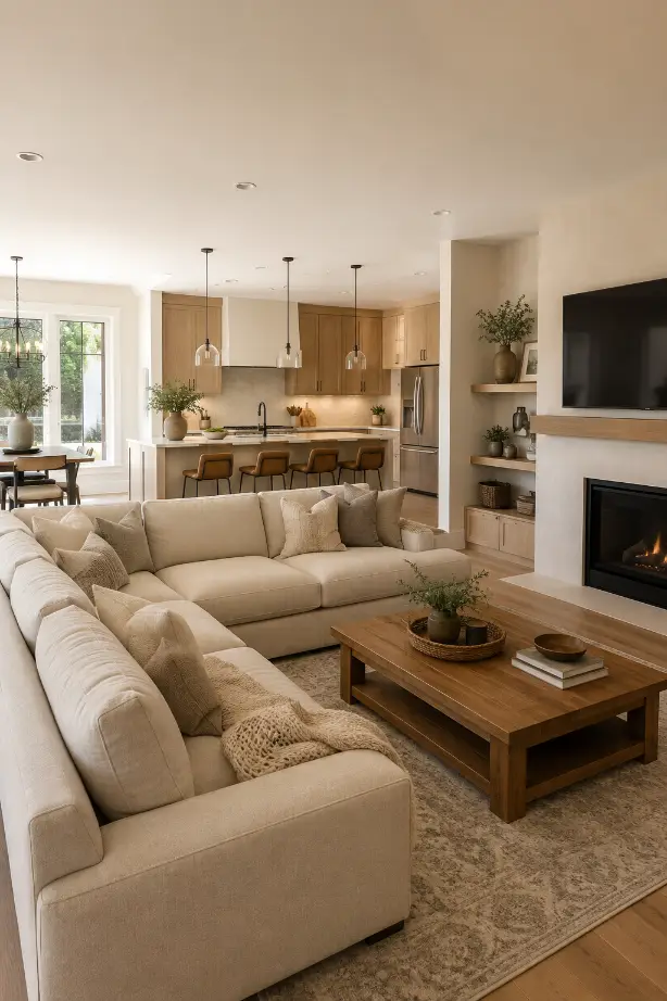 Smart Sofa Placement for Open Living Room and Kitchen