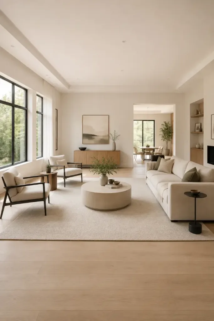 Soft Linen Curtain Living Room Idea