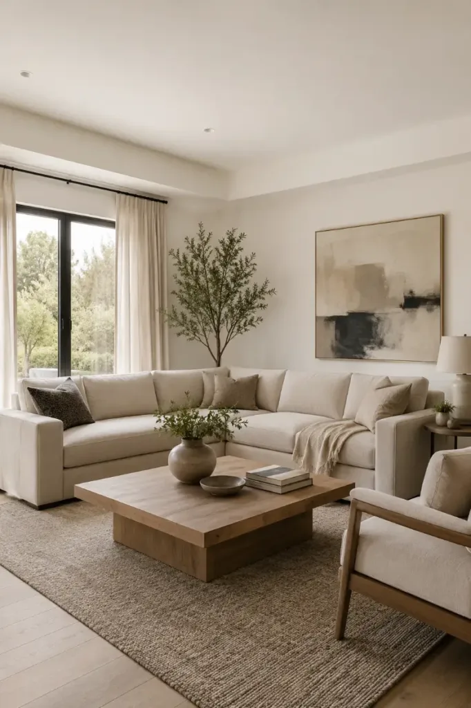 Soft Neutral Contemporary Living Room Idea