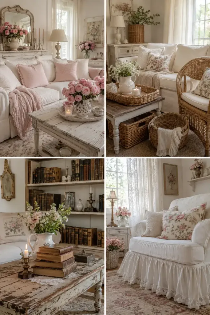 Soft Shabby Chic Living Room Styling Ideas