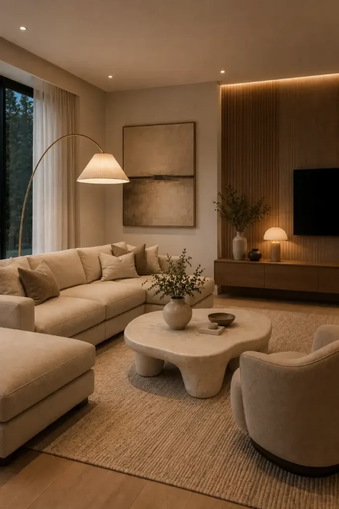 Statement Floor Lamp Living Room Idea