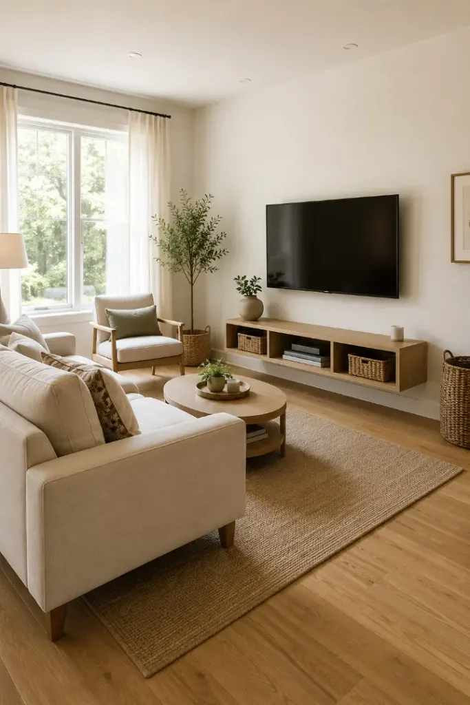 Wall-Mounted TV Idea for a Small Living Room