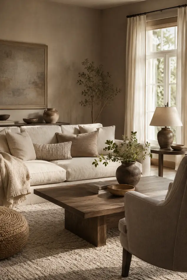 Warm Neutral Living Room Color Ideas