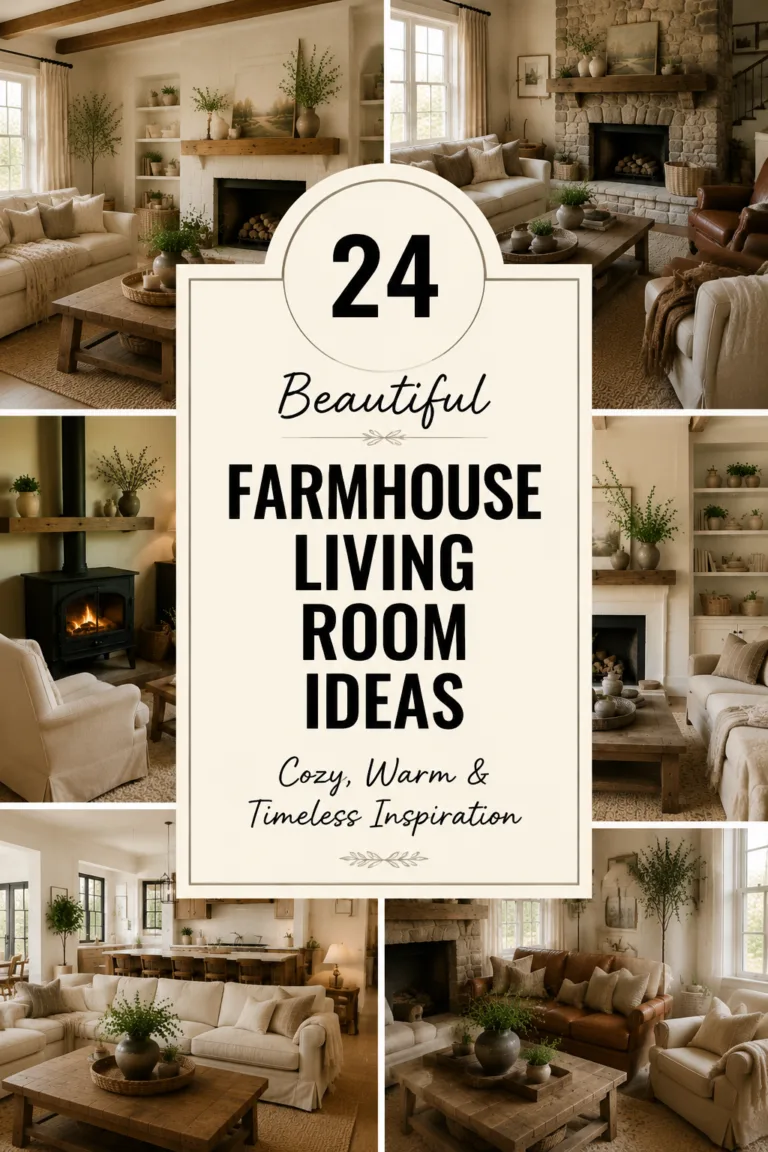 24 Farmhouse Living Room Ideas