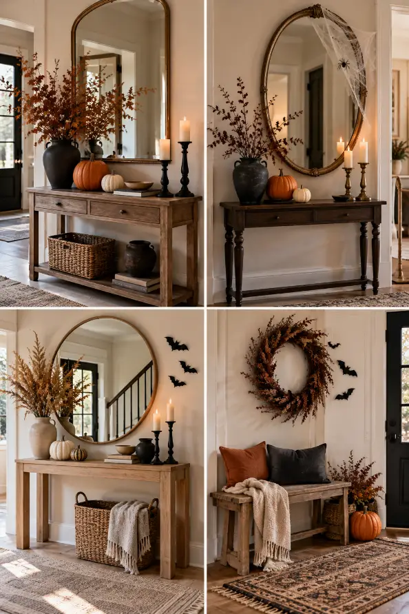 4 Cozy & Elegant Halloween Entryway Ideas