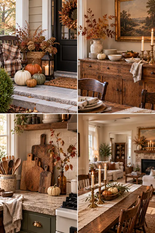 4 Natural Rustic Thanksgiving Decorating Ideas