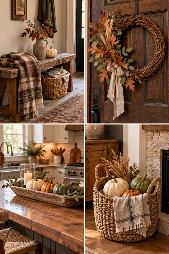 4 Natural Rustic Thanksgiving Decorating Ideas