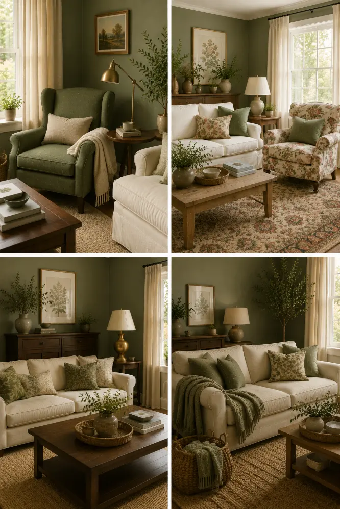 4 Sage Green Living Room Color Combinations