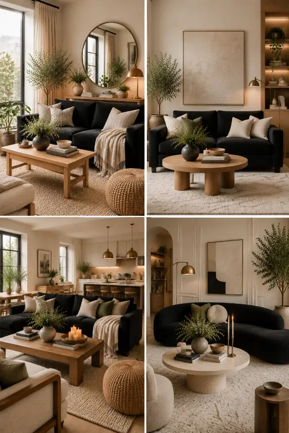 4 Small Black Sofa Living Room Ideas