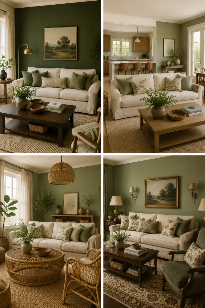  4 Stylish Sage Green Living Room Ideas