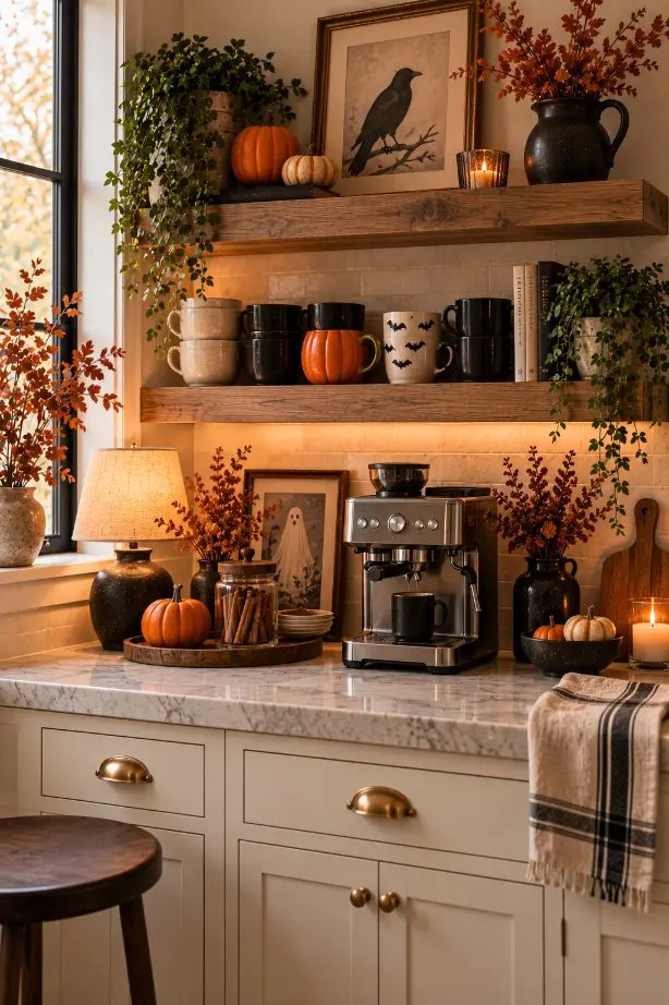 Cozy Halloween Coffee Bar Ideas
