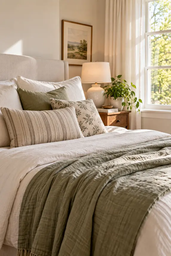 Cozy Natural Spring Bedroom Decor Idea