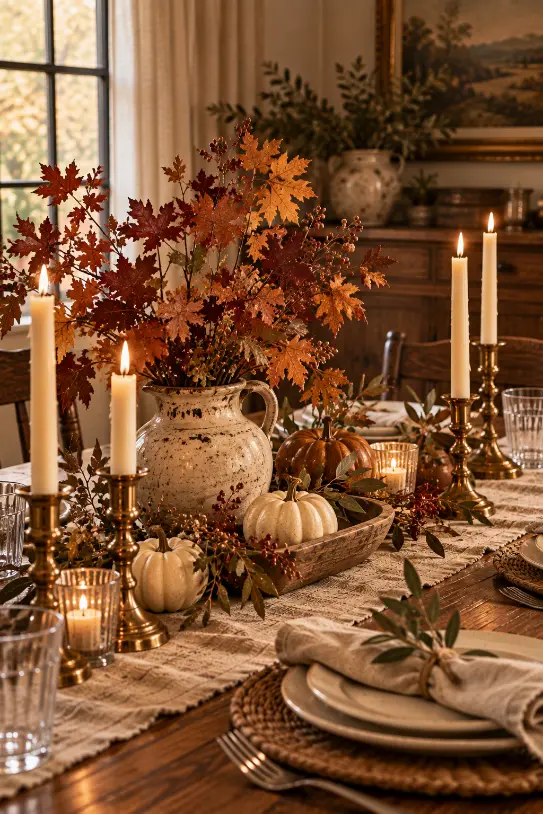 Cozy Rustic Thanksgiving Dining Room Inspiration