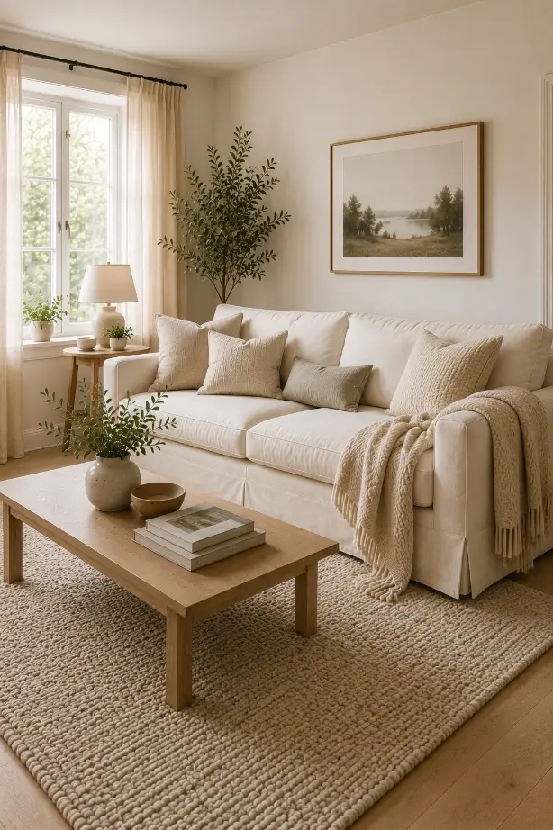 Cozy Scandinavian Living Room Ideas With a Comfortable Sofa