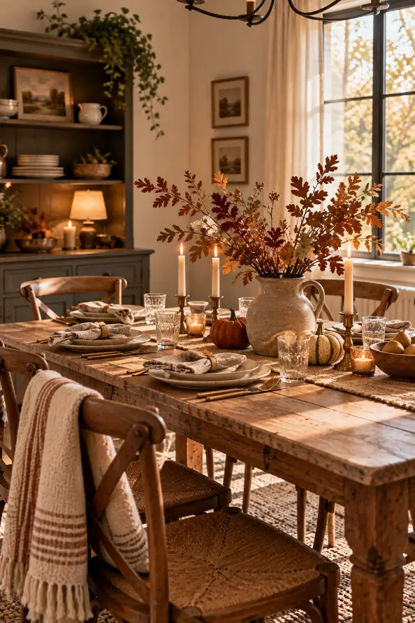 Cozy Thanksgiving Dining Room Decor Ideas