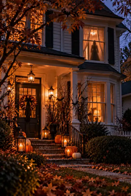 Creepy Halloween Window Decor Idea