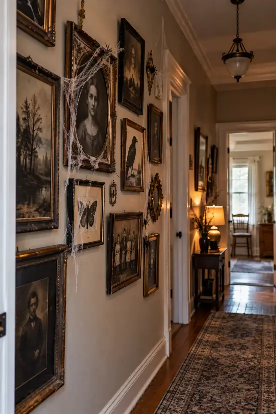 Creepy Portrait Hallway for a Haunted House