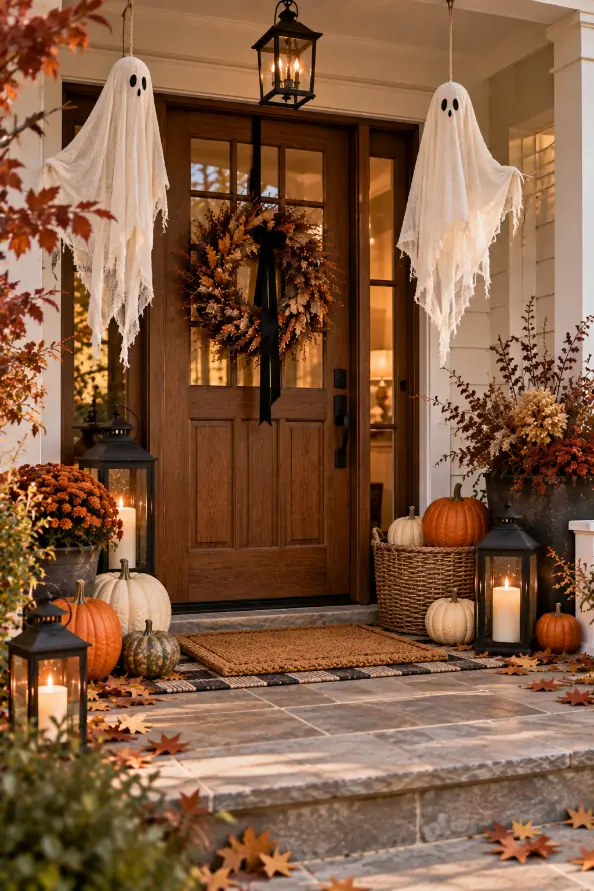 Cute Ghost Halloween Porch Decor