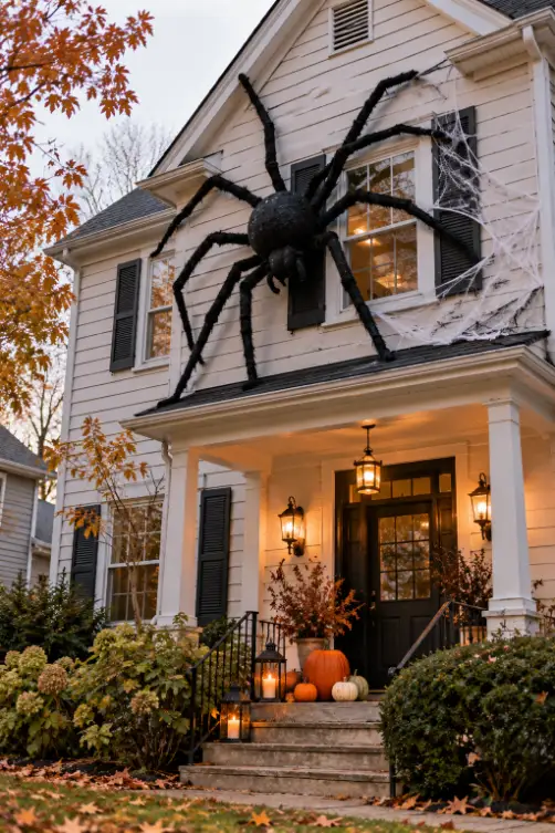 DIY Giant Spider Halloween Decoration