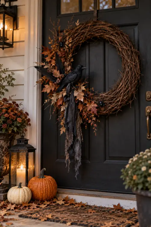 DIY Halloween Grapevine Wreath Idea
