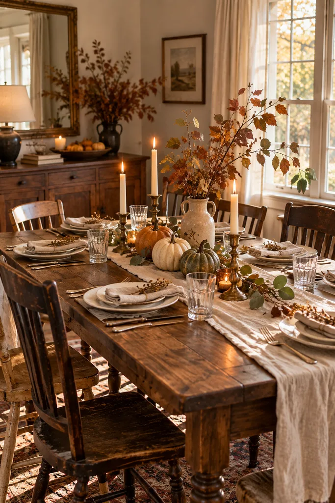 Elegant Thanksgiving Dining Table Decor Ideas