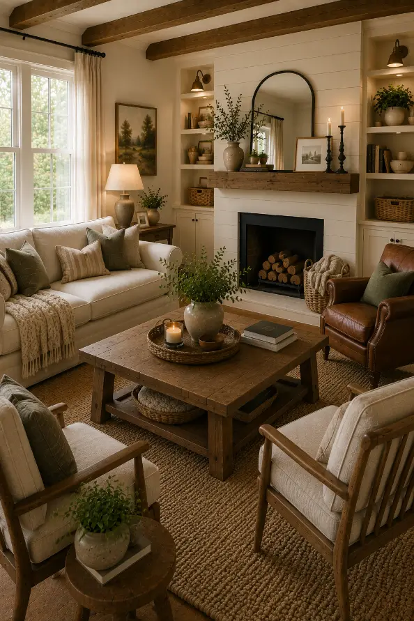 European Farmhouse Living Room Inspiration