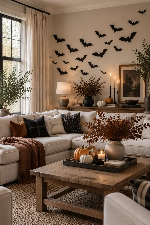 Flying Bat Wall Decor Ideas for Halloween