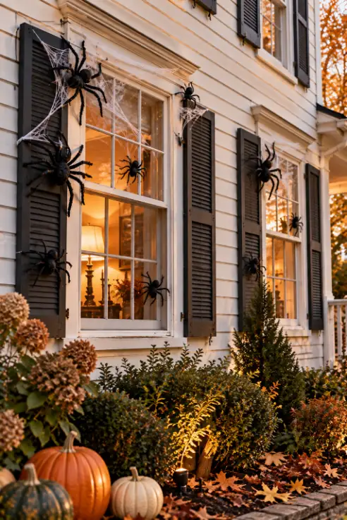 Halloween Spider Window Decoration Ideas