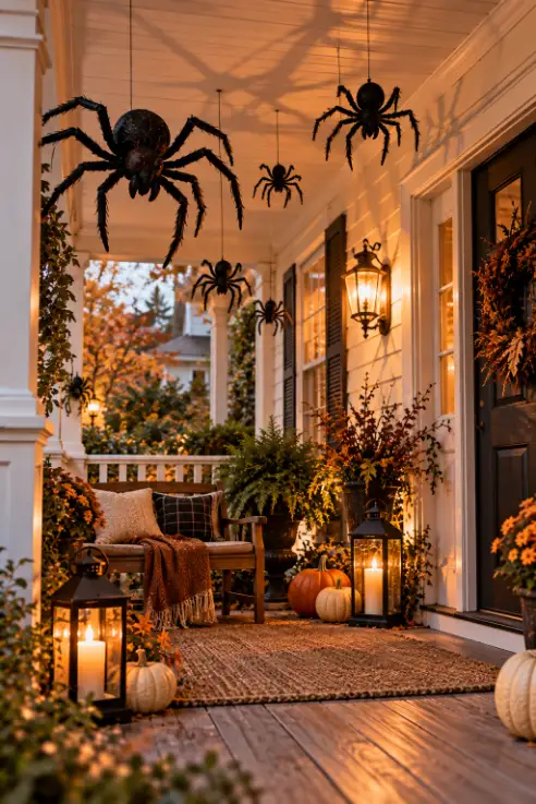 Hanging Spider Halloween Porch Decor