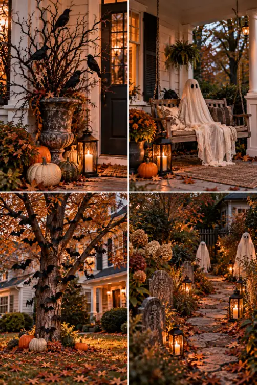 Haunted Front Porch Halloween Decor Ideas