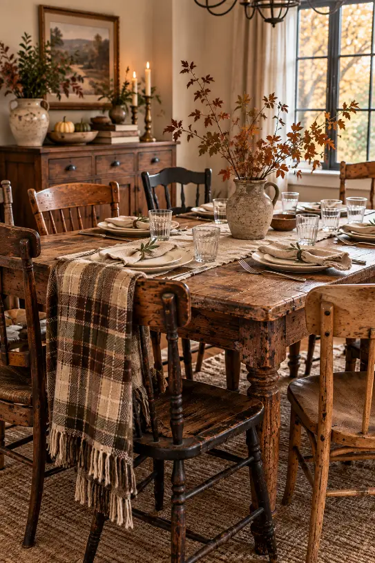 Mismatched Chair Thanksgiving Dining Room Idea