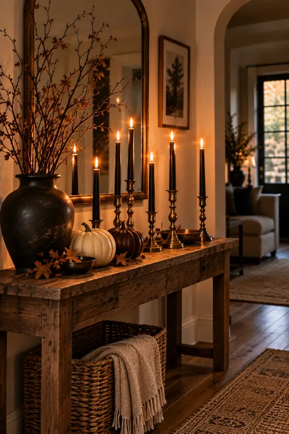 Moody Black Candle Halloween Decor Ideas