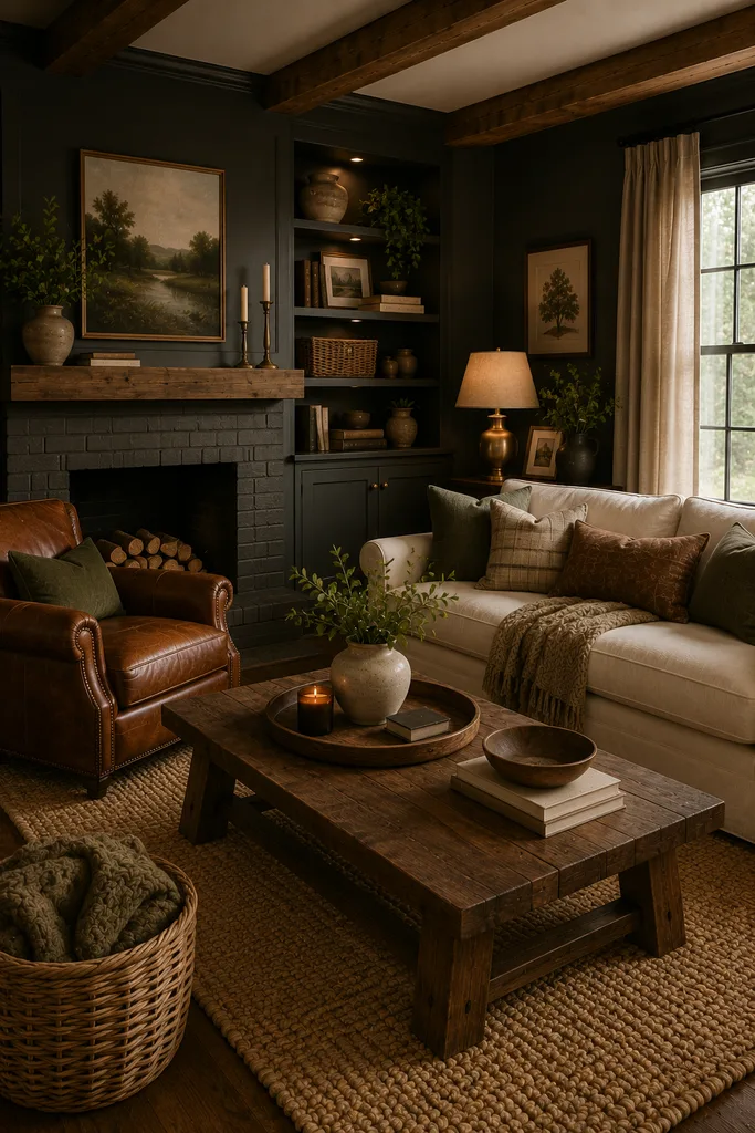 Moody Farmhouse Living Room Inspiration