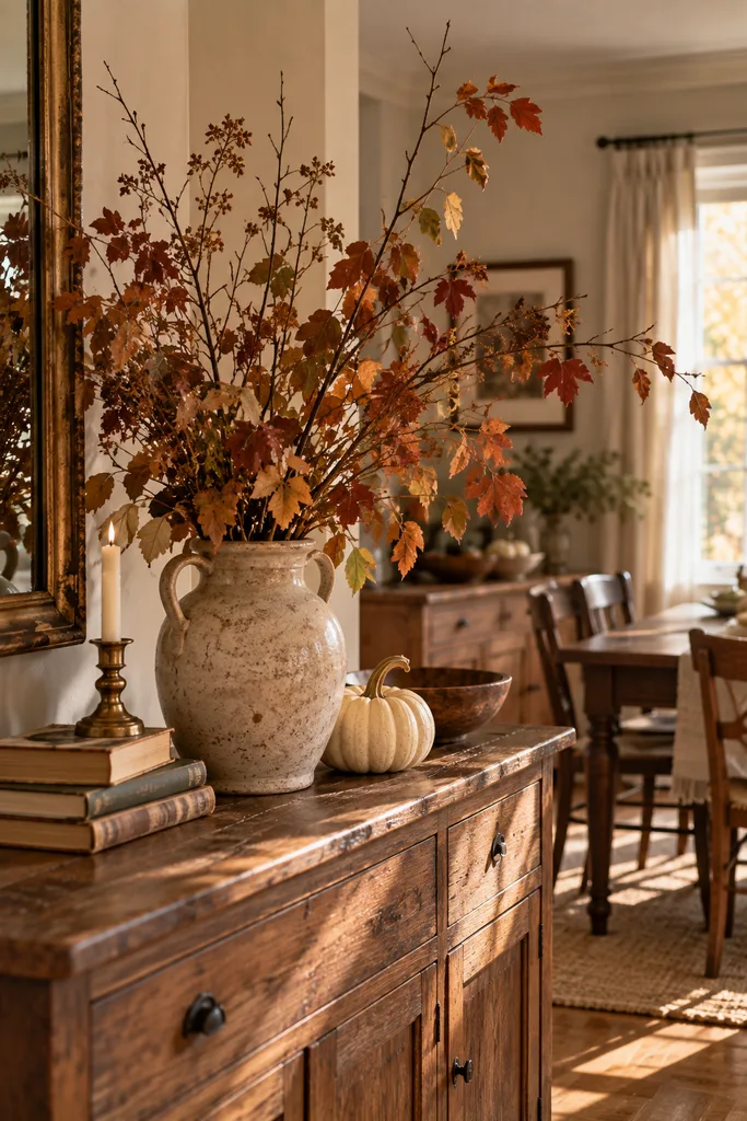Natural Autumn Branch Decor for Thanksgiving