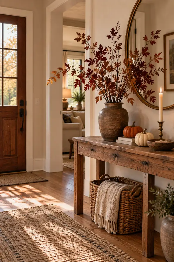 Natural Thanksgiving Decor With Autumn Branches