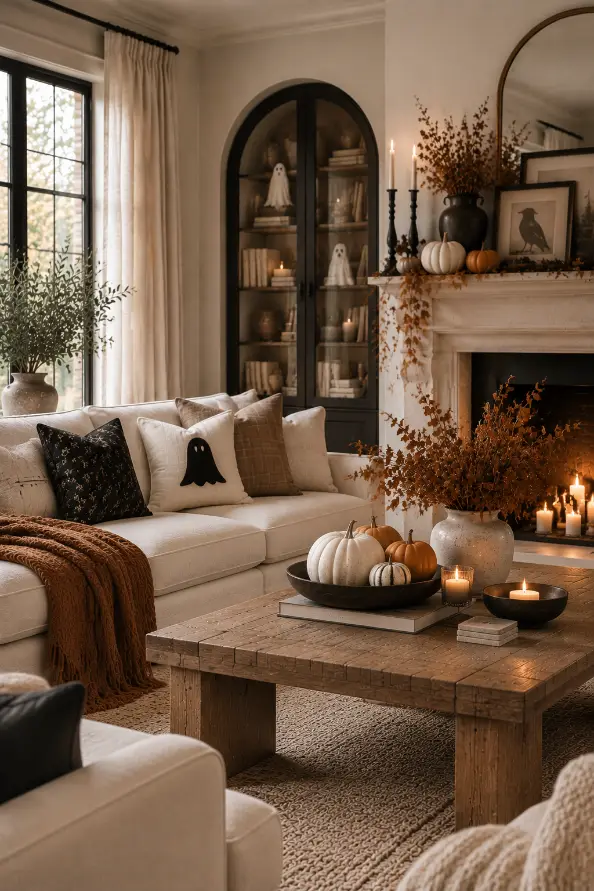 Neutral Halloween Decor Ideas for an Elegant Home