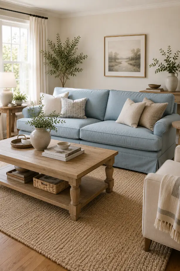 Pastel Living Room Ideas With Colorful Artwork