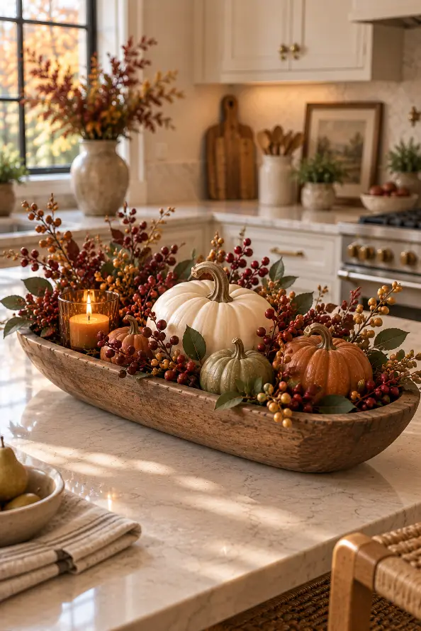 Pumpkin & Berry Thanksgiving Centerpiece