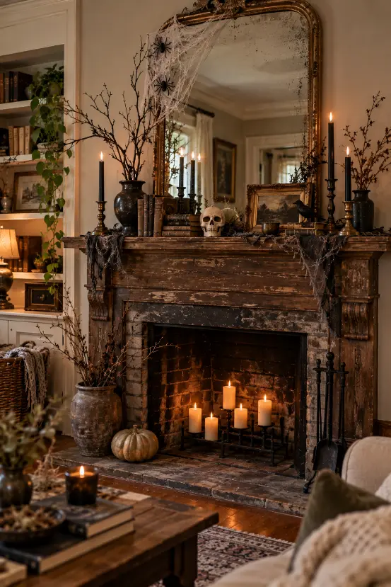 Skeleton Living Room Halloween Party Idea