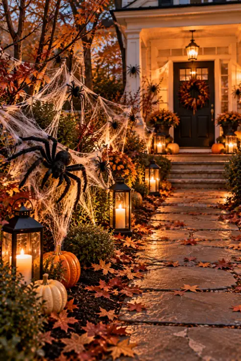 Spooky Spiderweb Halloween Walkway
