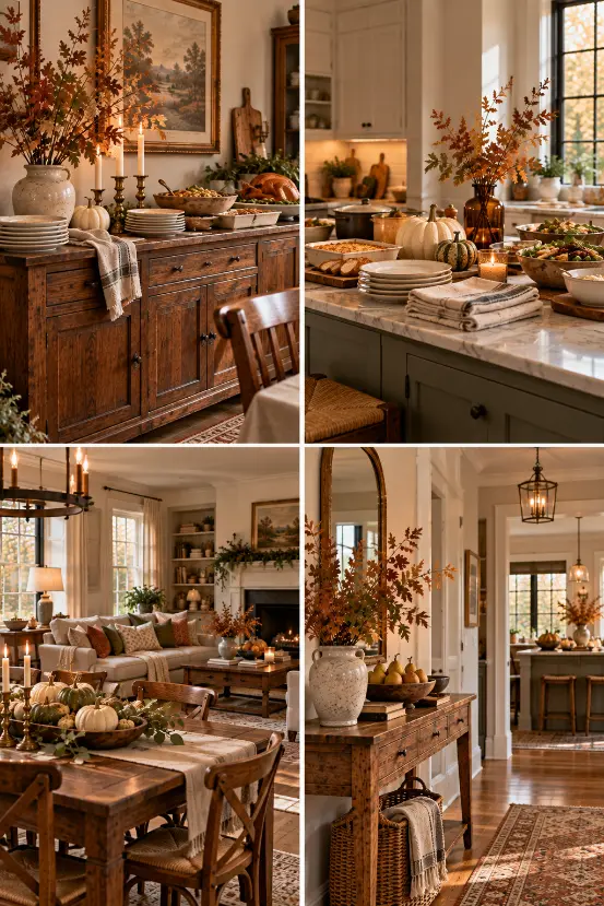 Thanksgiving Buffet & Whole-Home Decorating Ideas