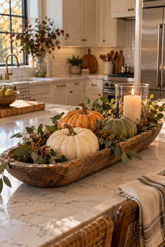 Thanksgiving Kitchen Island Decor That Stays Functional
