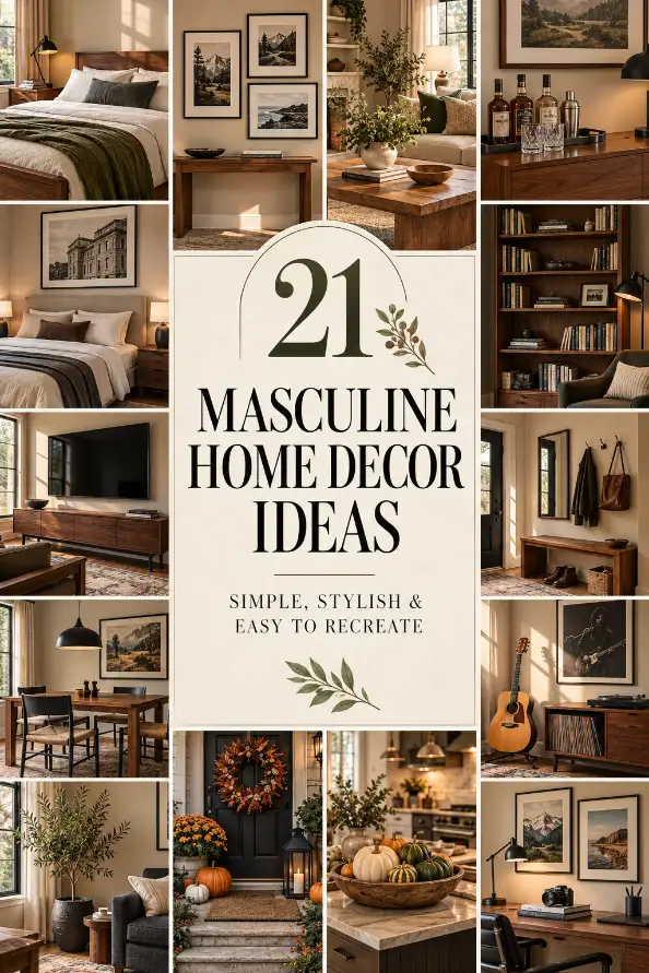 21 Masculine Home Decor Ideas