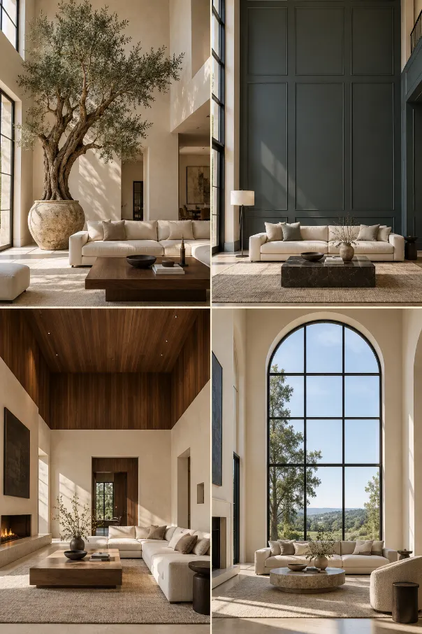 4 Architectural Ideas for Double-Height Living Rooms