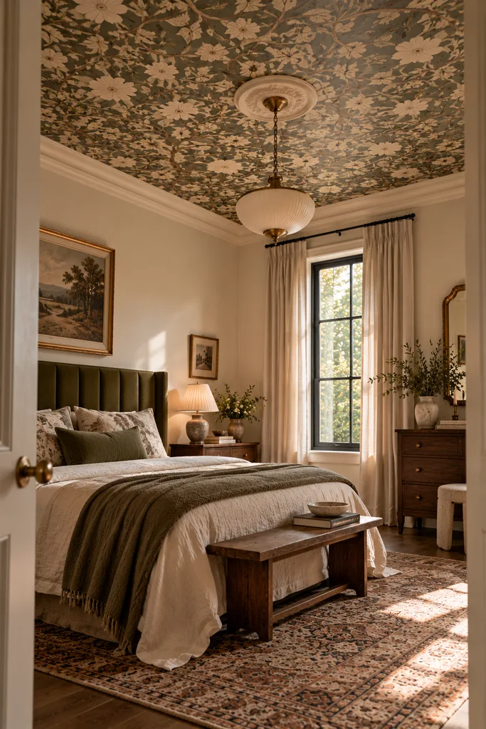 Botanical Ceiling Bedroom Retreat