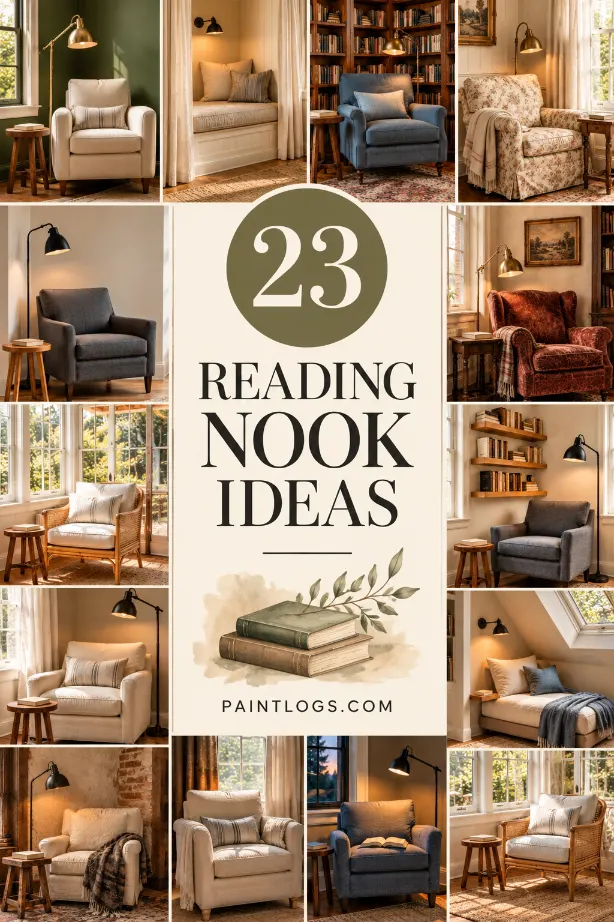 Cozy Reading Nook Ideas Collage