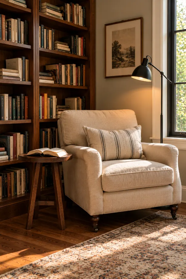 Cozy Sunlit Reading Nook