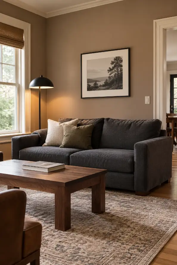 Cozy Taupe Living Room Retreat