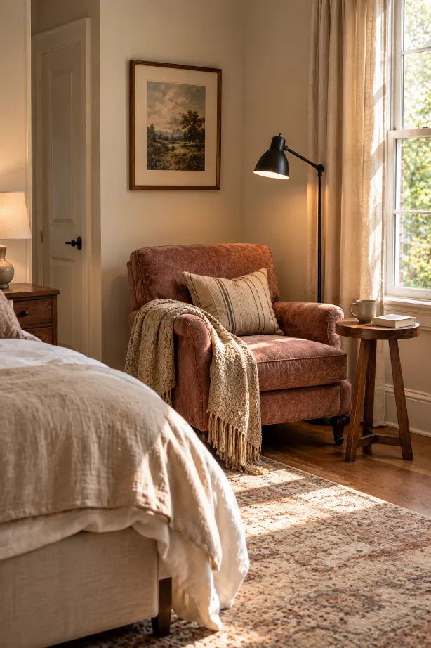 Cozy Terracotta Reading Nook